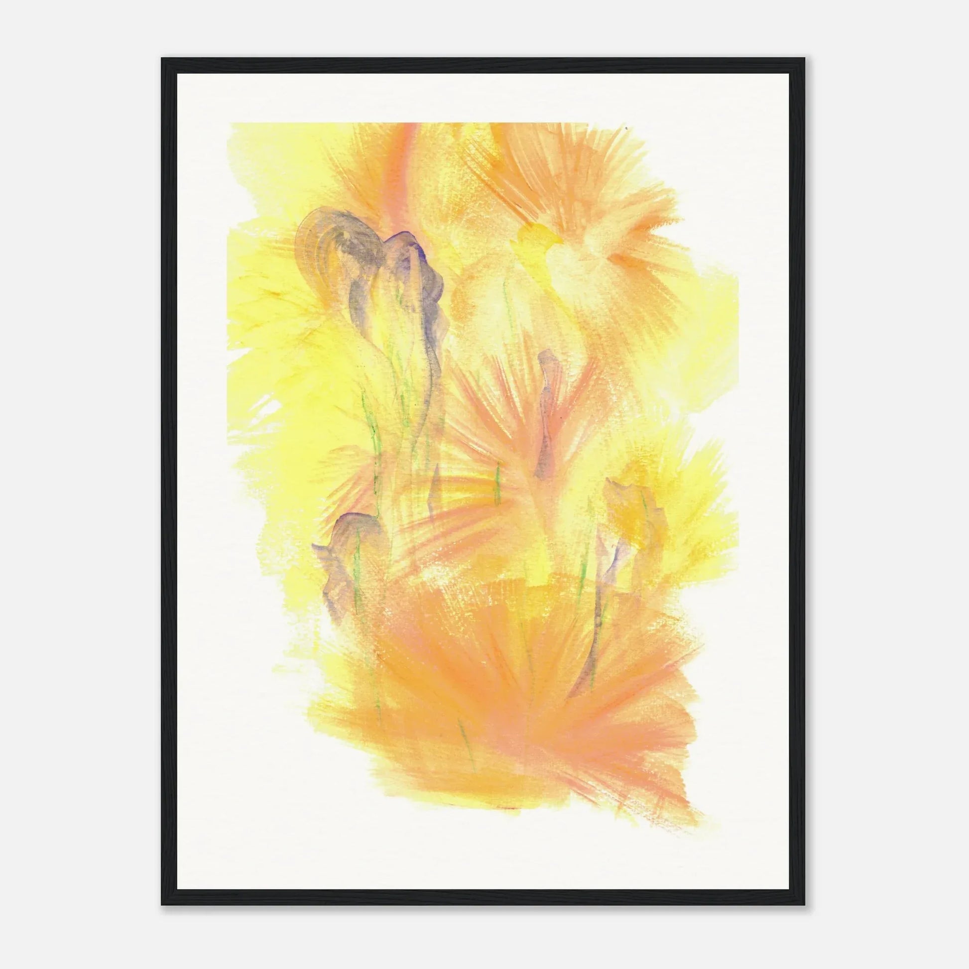 Affiche Encadrée Museum-Quality Matte Paper Wooden Framed Poste Blue Swirls - Laure Leprince - Artiste Peintre