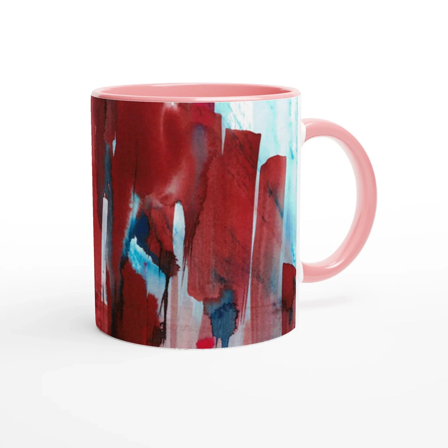 Mug Céramique Blanc 325ml Intérieur Coloré - Crimson Tower Personnalisable - Laure Leprince - Artiste Peintre