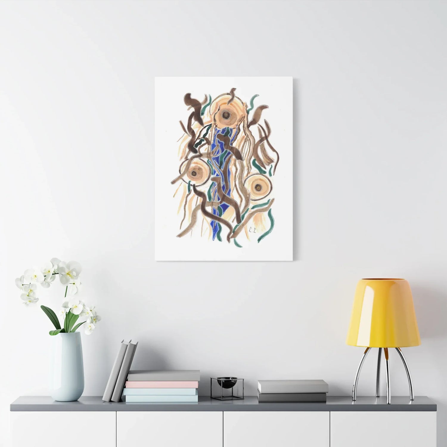 Abstract Cometes Brushstroke Canvas Print — Modern Coastal Wall Art - Laure Leprince - Artiste Peintre
