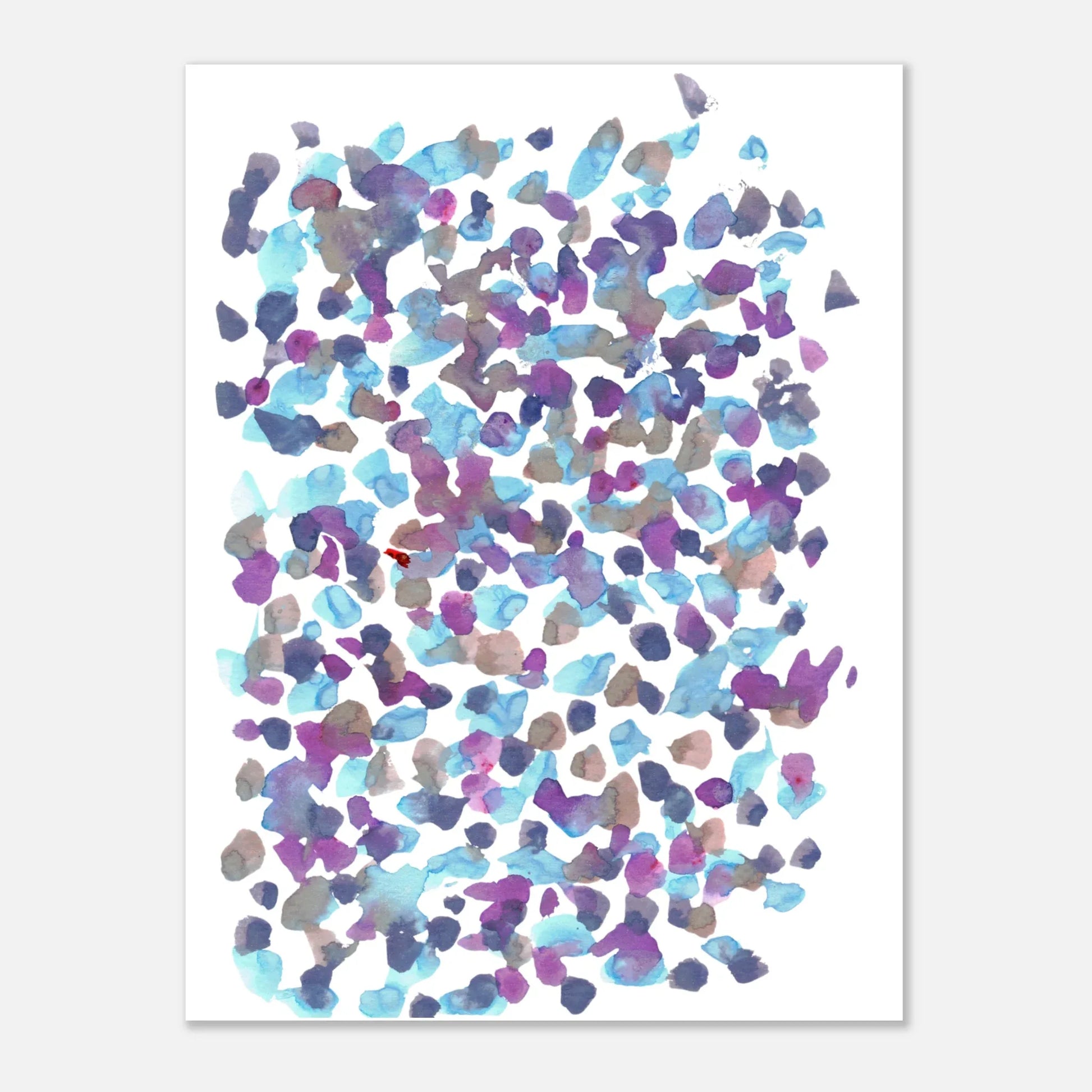 Affiche premium sur papier mat Fragments indigo – Art mural de qualité supérieure - Laure Leprince - Artiste Peintre