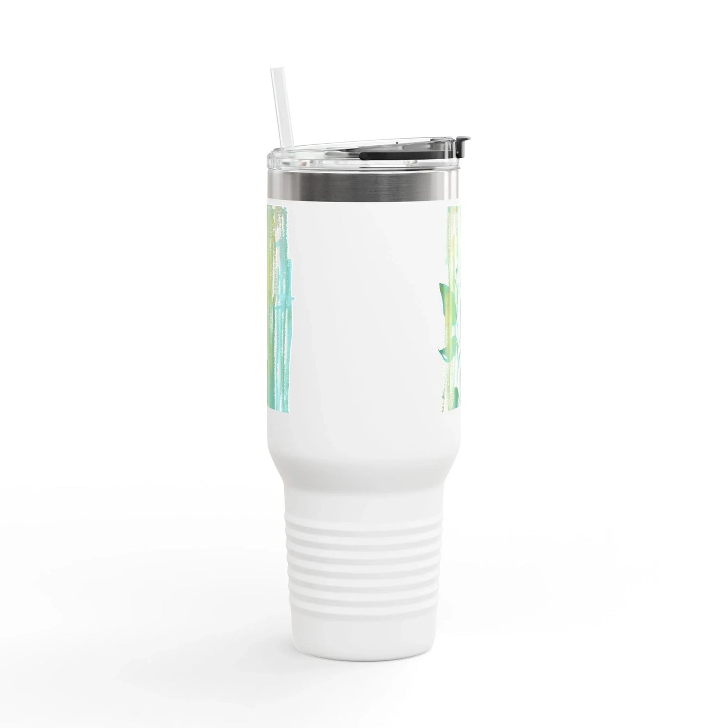 40oz Insulated Travel Mug – Veine Verte Watercolor Design - Laure Leprince - Artiste Peintre