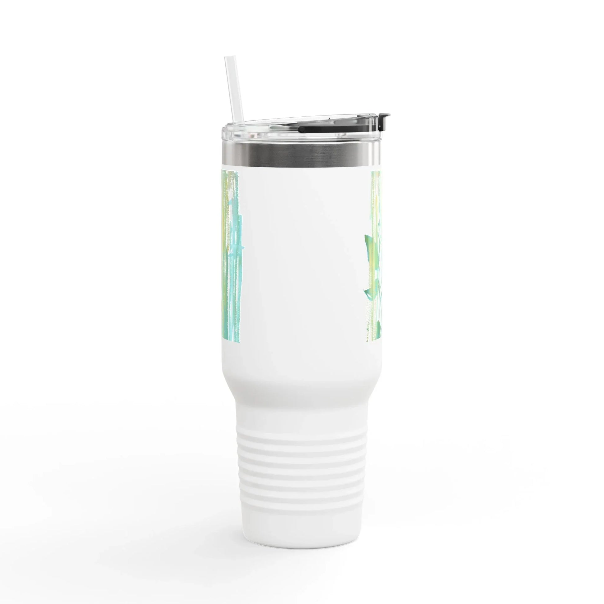 40oz Insulated Travel Mug – Veine Verte Watercolor Design - Laure Leprince - Artiste Peintre