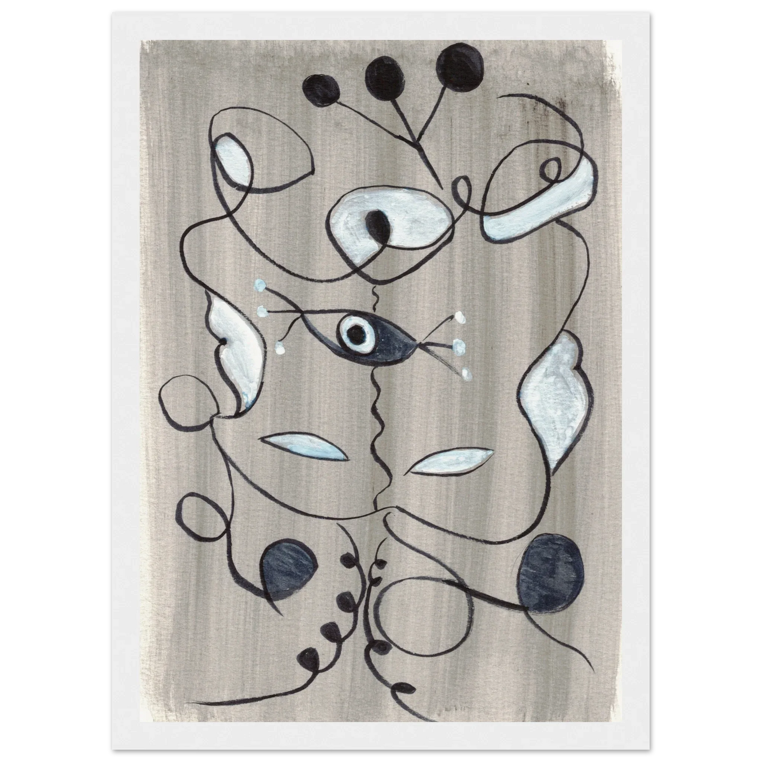 Affiche encadrée bois | Papier mat qualité musée | Aquarelle originale Laure Leprince - Laure Leprince - Artiste Peintre