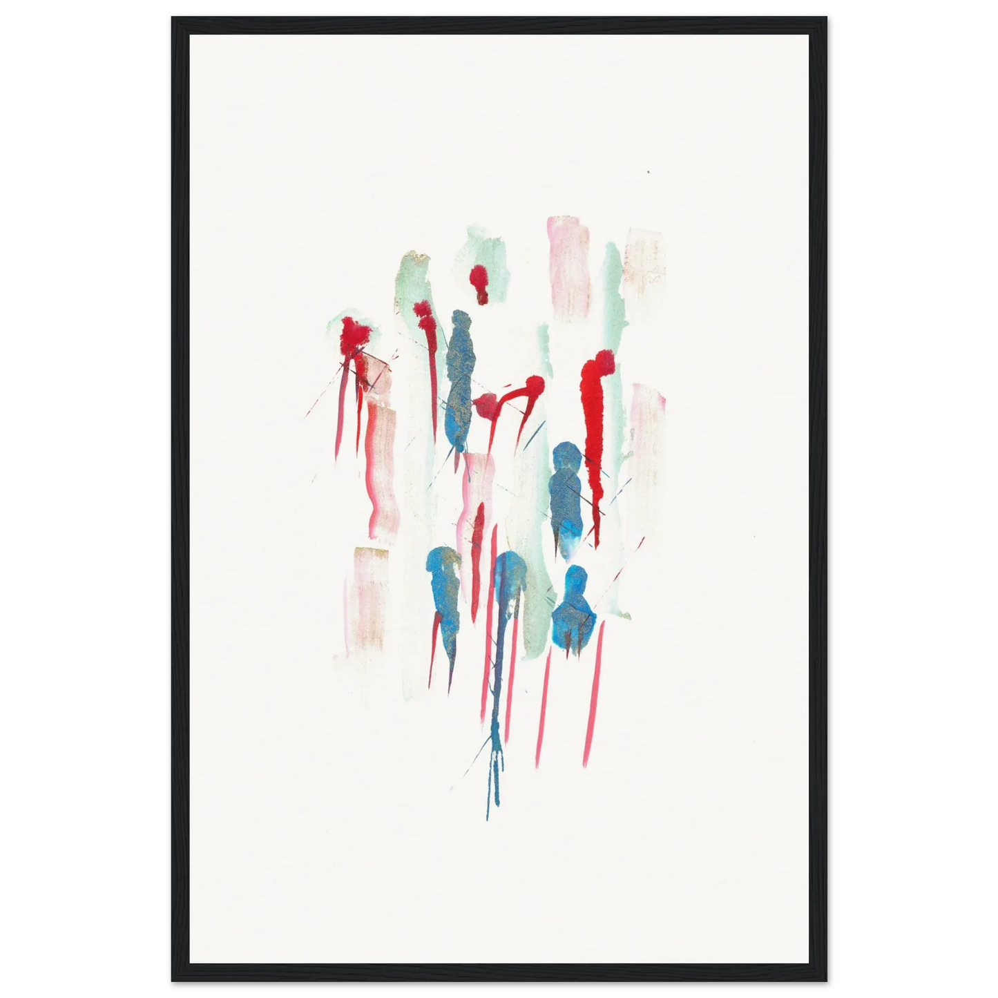 Museum-Quality Matte Paper Wooden Framed Poster Personnages - Laure Leprince - Artiste Peintre