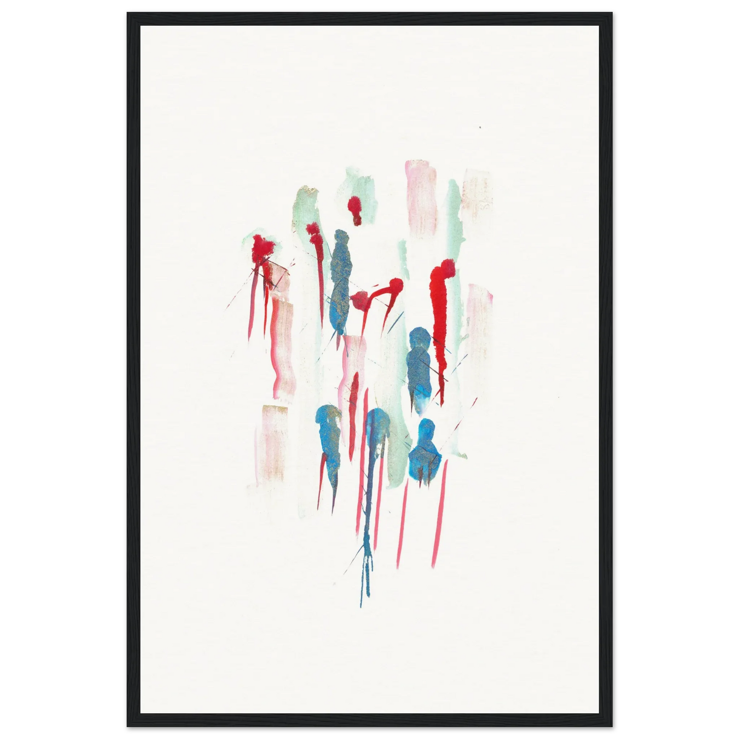 Museum-Quality Matte Paper Wooden Framed Poster Personnages - Laure Leprince - Artiste Peintre