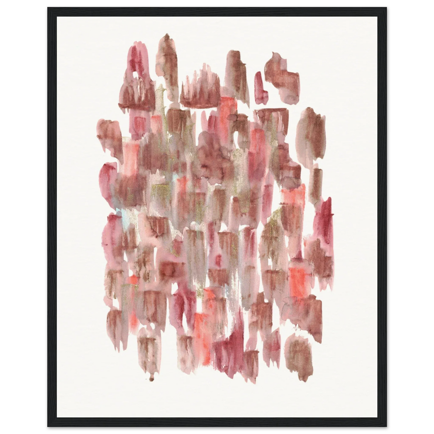 Affiche Encadrée Museum-Quality Matte Paper Wooden Framed Terracotta Waves - Laure Leprince - Artiste Peintre