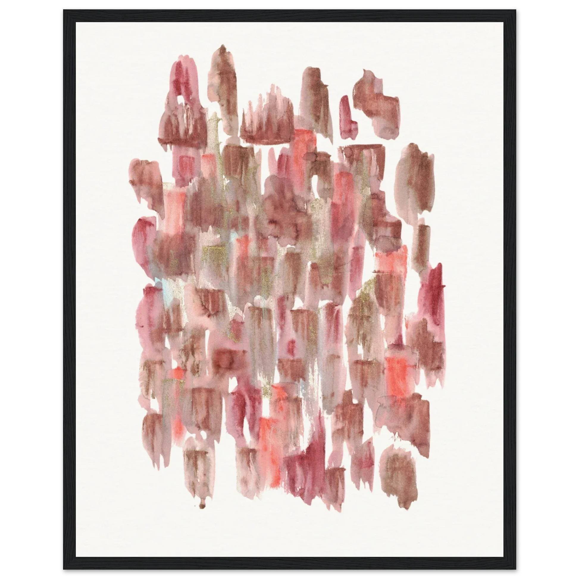 Affiche Encadrée Museum-Quality Matte Paper Wooden Framed Terracotta Waves - Laure Leprince - Artiste Peintre
