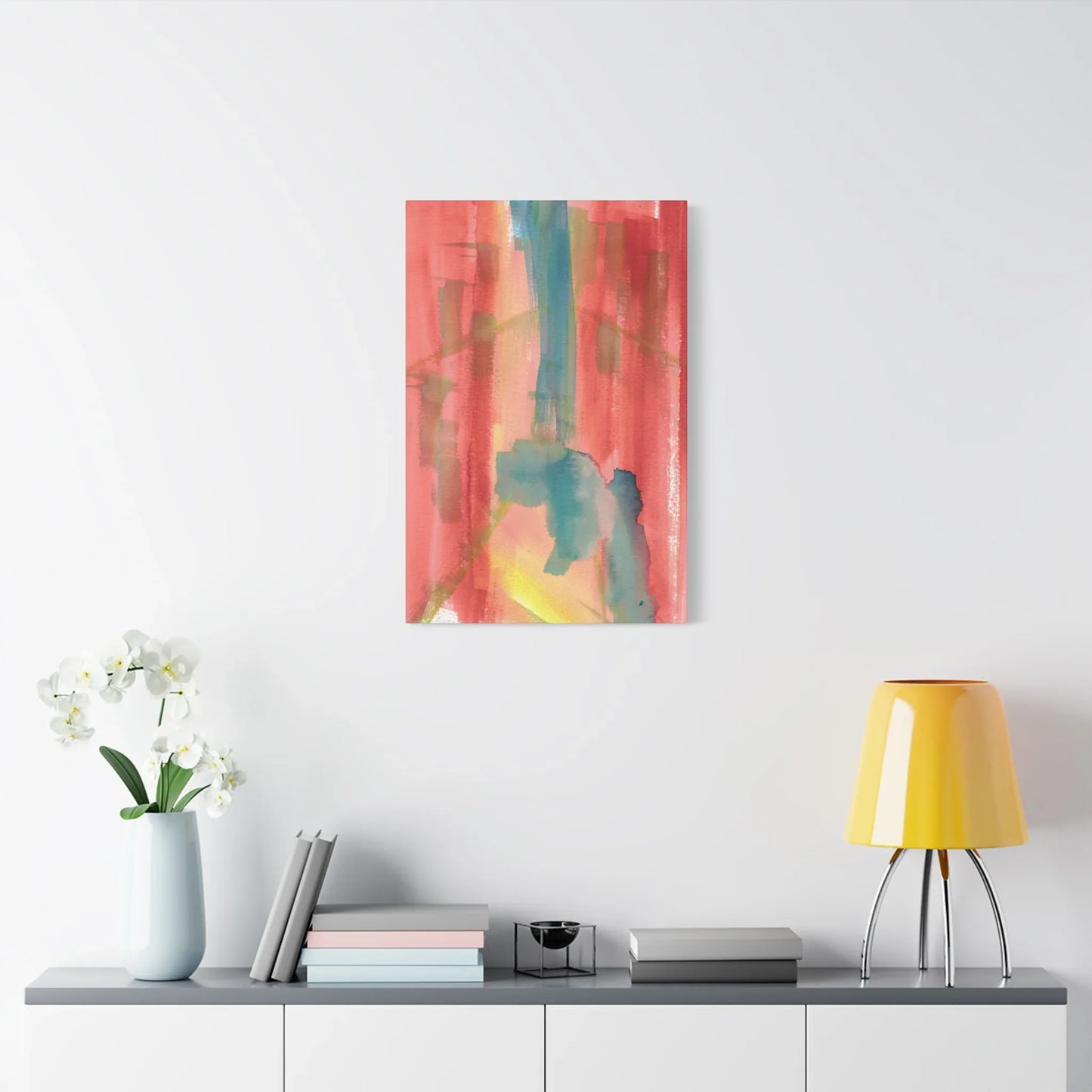 Abstract Watercolor Canvas Art Color Surge – Coastal Elegance & Sustainable Design - Laure Leprince - Artiste Peintre