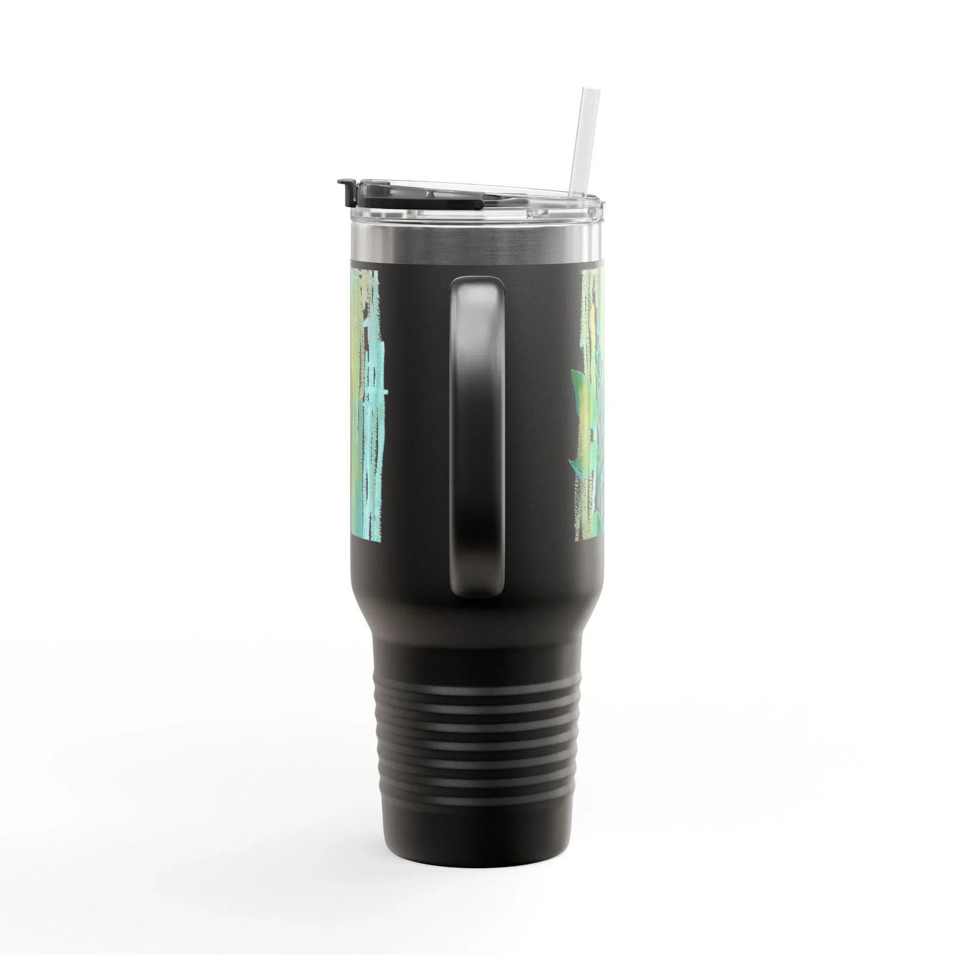 40oz Insulated Travel Mug – Veine Verte Watercolor Design - Laure Leprince - Artiste Peintre