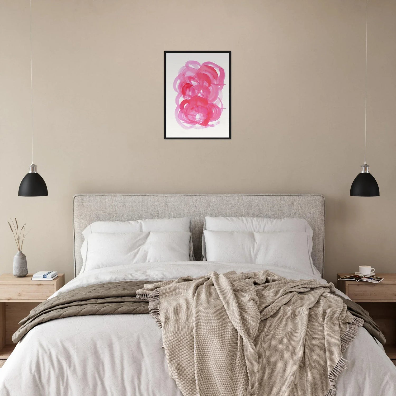 Affiche Encadrée Museum-Quality Matte Paper Wooden Framed Ruby Drift - Laure Leprince - Artiste Peintre