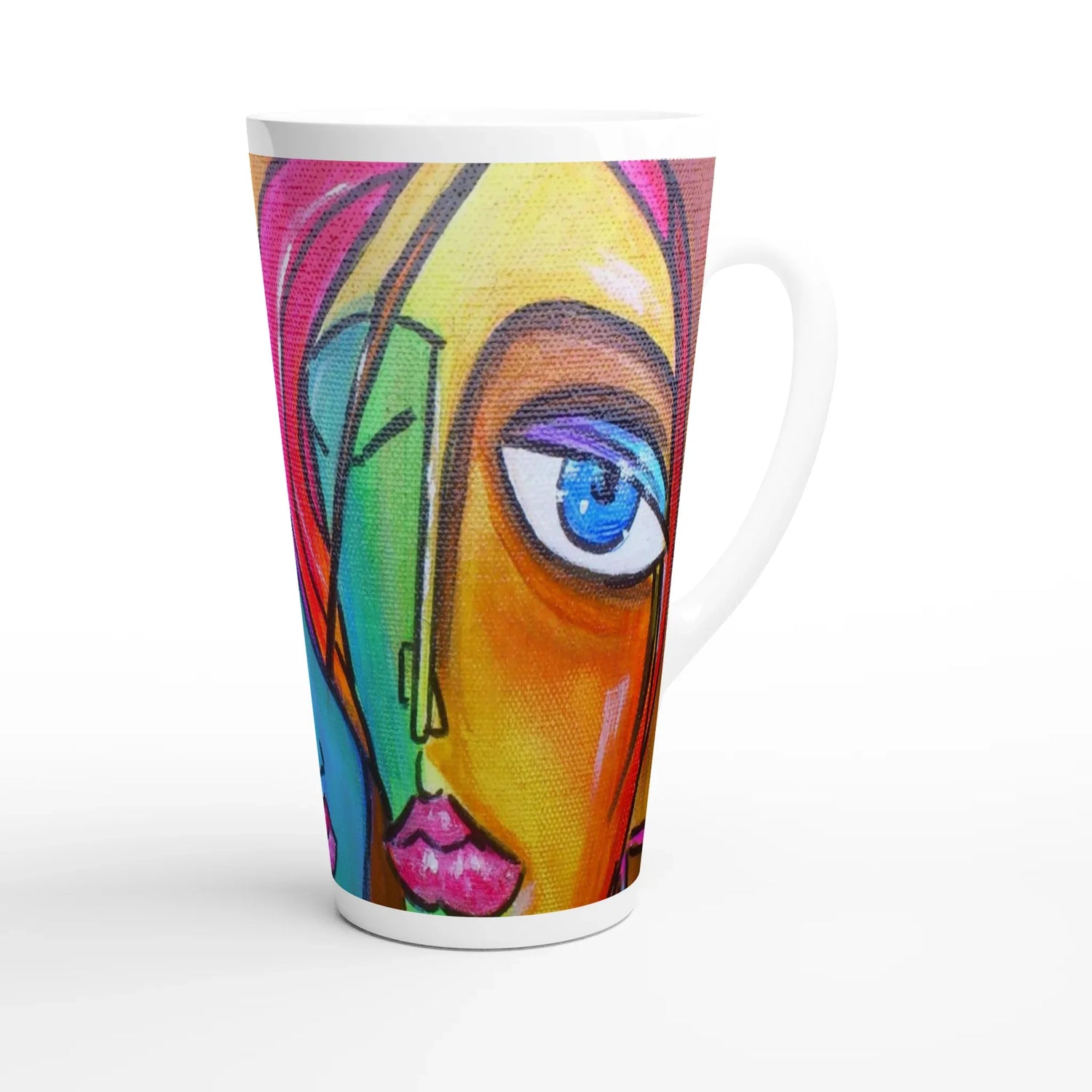 Mug céramique 500 ml pour café au lait trouncho – Élégance, capacité et qualité - Laure Leprince - Artiste Peintre