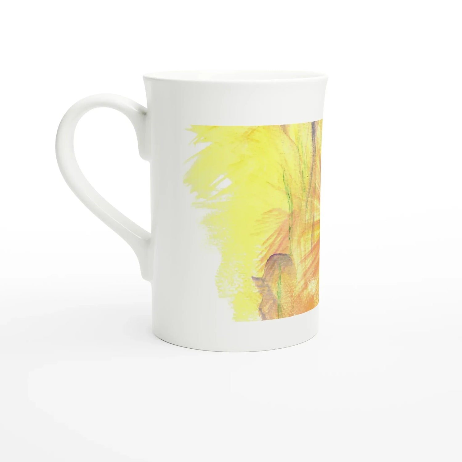 Mug en porcelaine blanche 30 cl Sun Whisper – Élégance et finesse intemporelle - Laure Leprince - Artiste Peintre