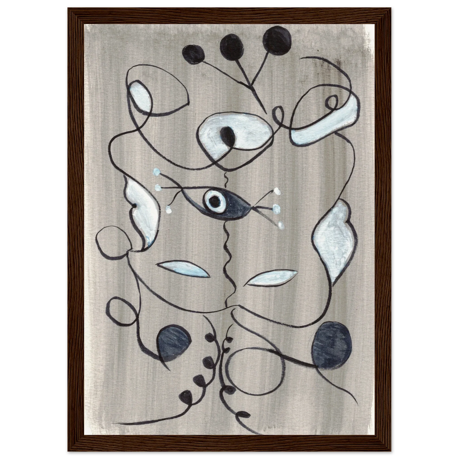 Affiche encadrée bois | Papier mat qualité musée | Aquarelle originale Laure Leprince - Laure Leprince - Artiste Peintre