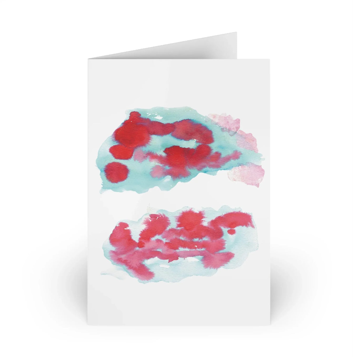 Brumes Carmin Watercolor Leaf Greeting Card - Elegant - Laure Leprince - Artiste Peintre