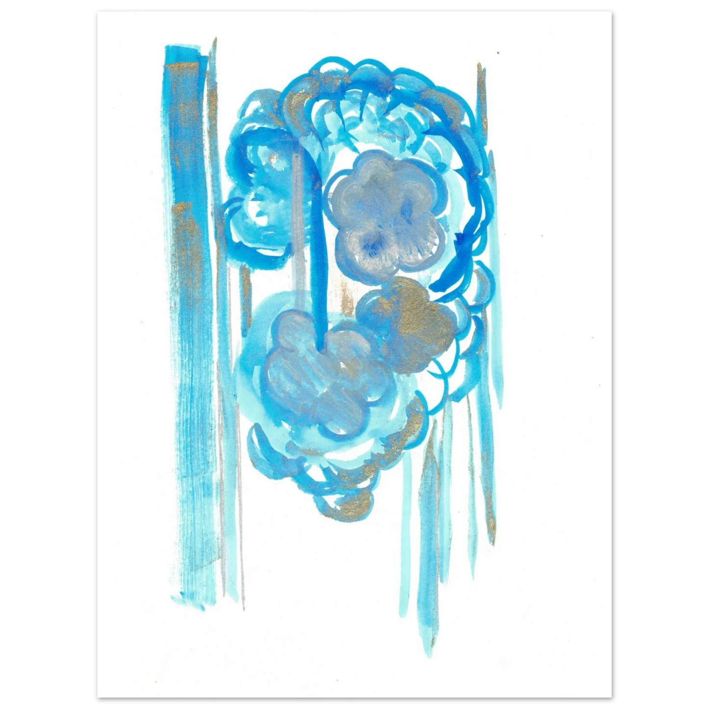 Premium Matte Paper Poster Aquarelle Originale RDJ3-18 - Laure Leprince - Artiste Peintre