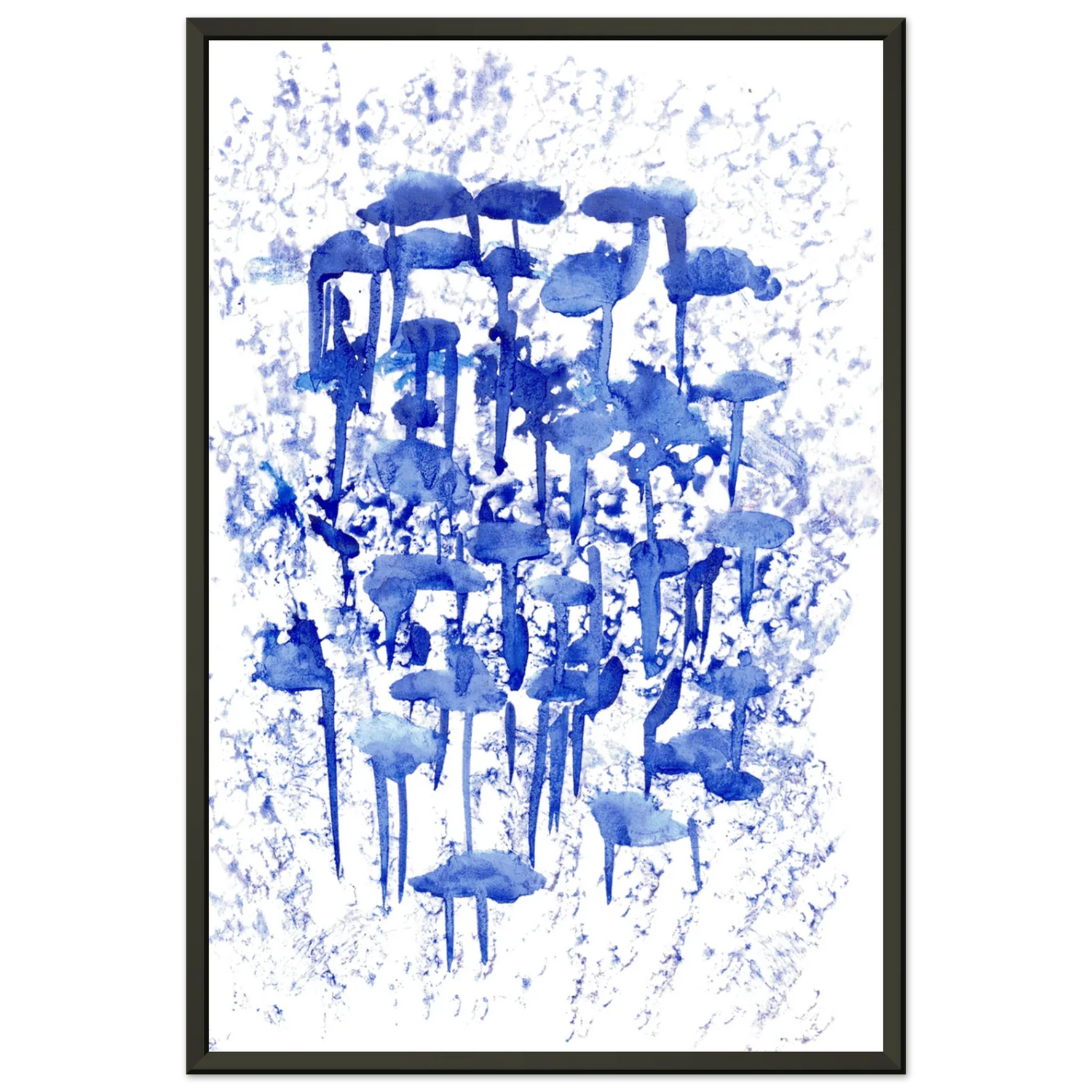 Classic Semi-Glossy Paper Metal Framed Poste Forêt Indigo - Laure Leprince - Artiste Peintre