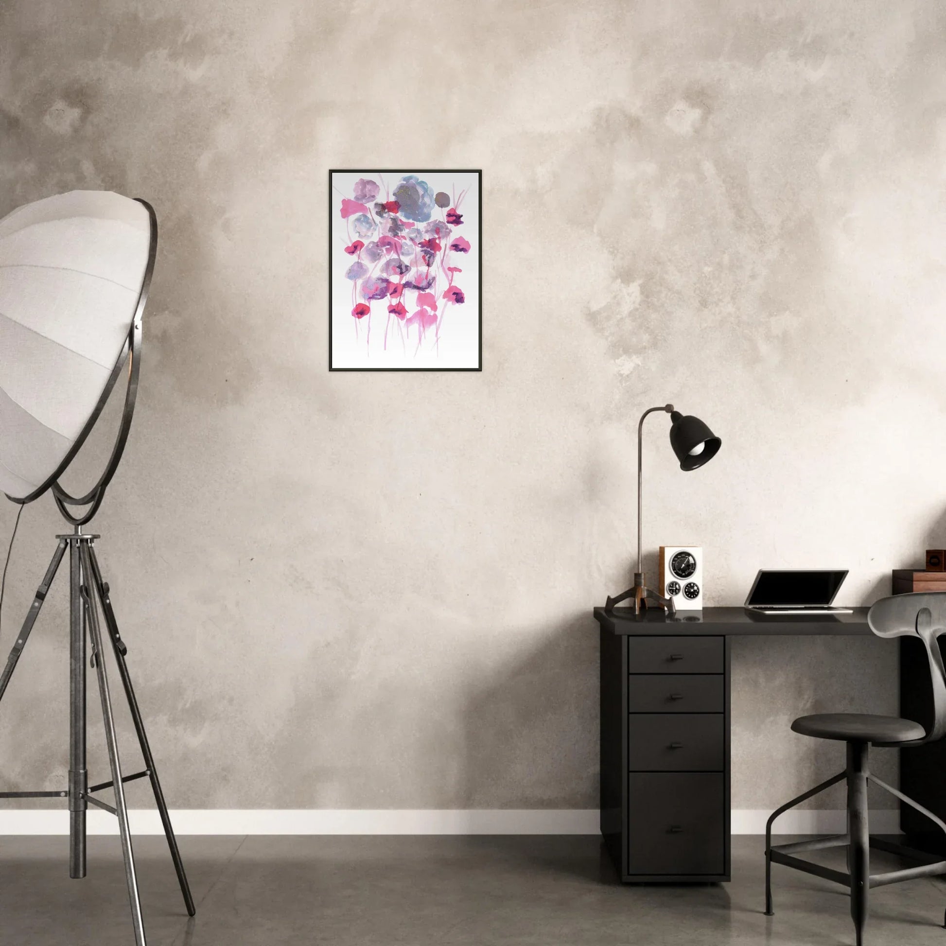 Classic Semi-Glossy Paper Metal Framed Poste Jardin des Ombrelles - Laure Leprince - Artiste Peintre