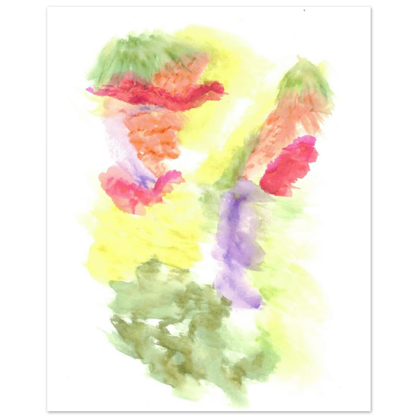 Premium Matte Paper Poster Aquarelle Originale RDJ3-1 - Laure Leprince - Artiste Peintre