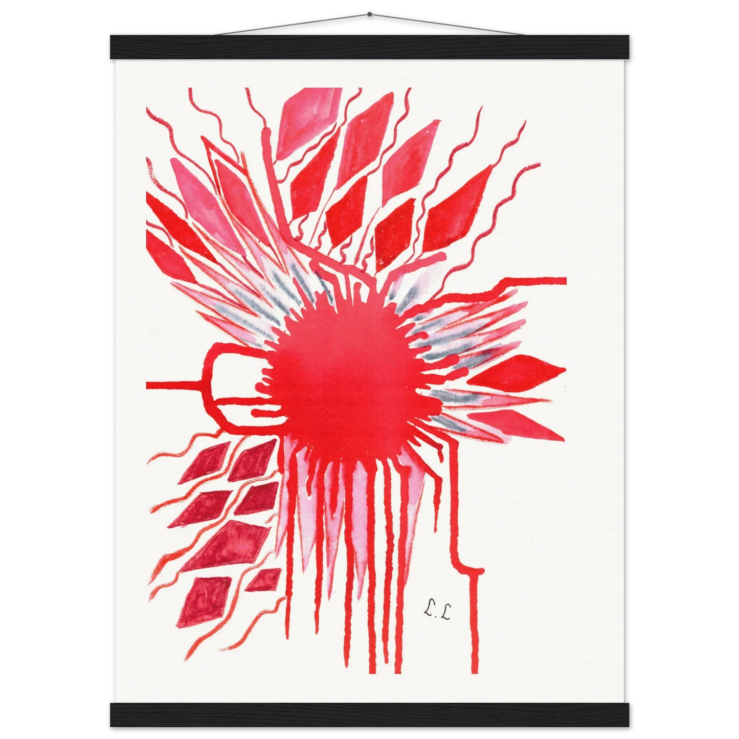 Museum-Quality Rouge Matte Paper Poster with Hanger - Laure Leprince - Artiste Peintre