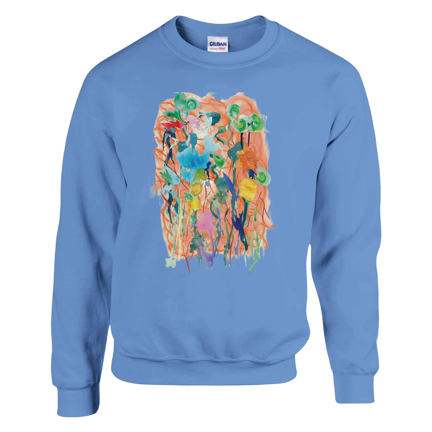 Sweatshirt Unisexe Classique Jardin Lumineux – Impression Artistique Multicolore | Premium Cotton Blend - Laure Leprince - Artiste Peintre