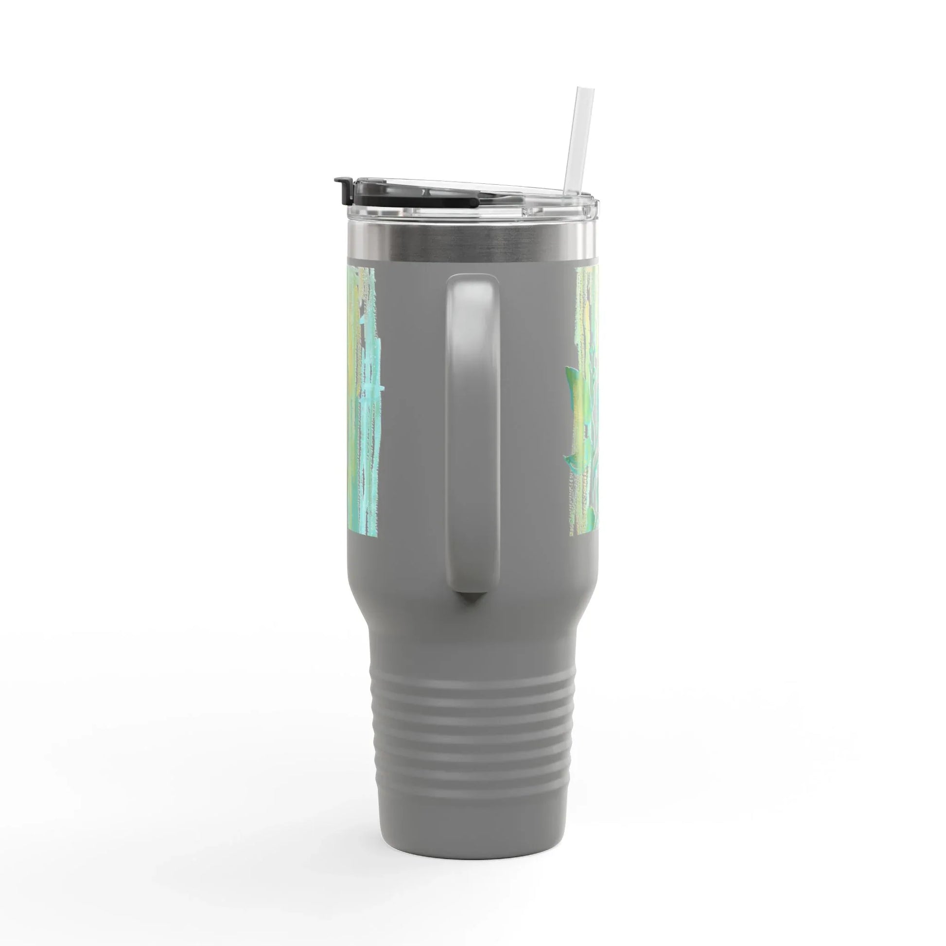 40oz Insulated Travel Mug – Veine Verte Watercolor Design - Laure Leprince - Artiste Peintre