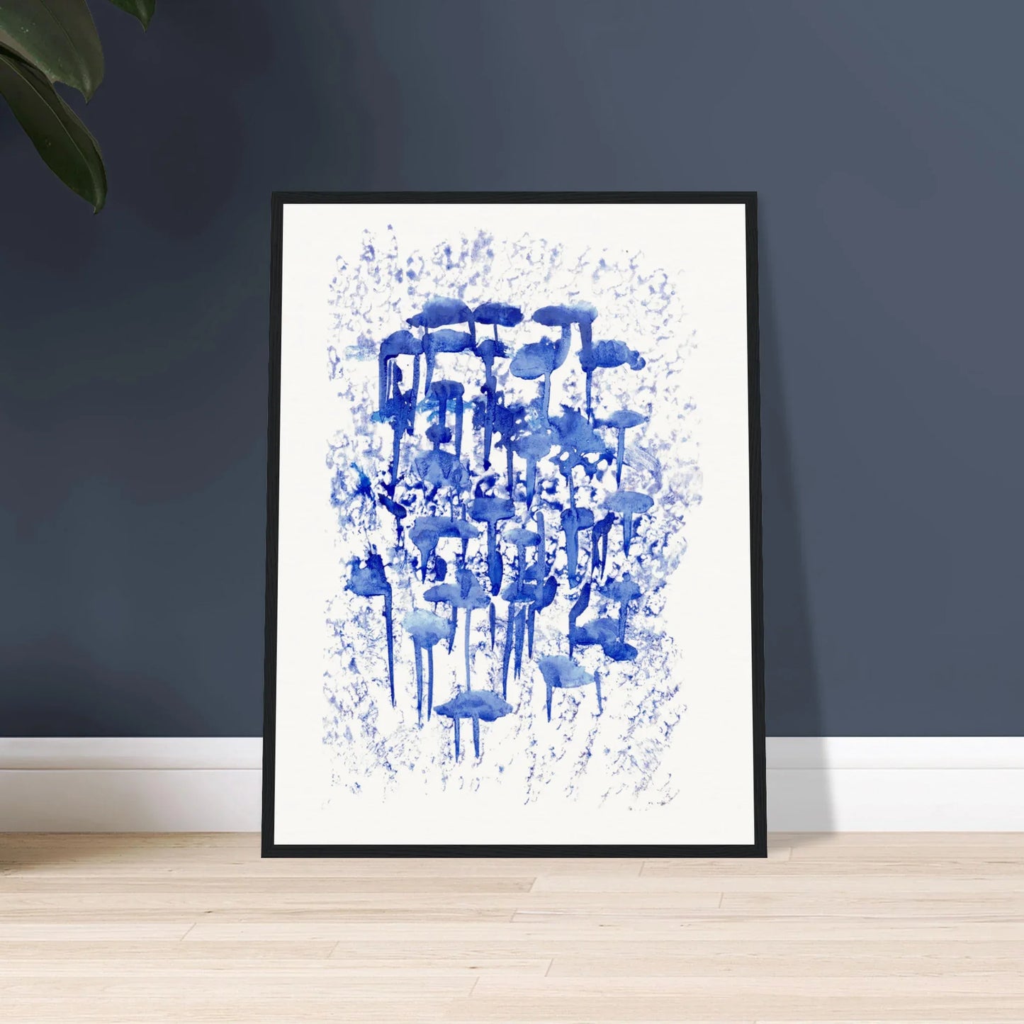 Affiche Encadrée Museum-Quality Matte Paper Wooden Framed Poste Forêt Indigo - Laure Leprince - Artiste Peintre