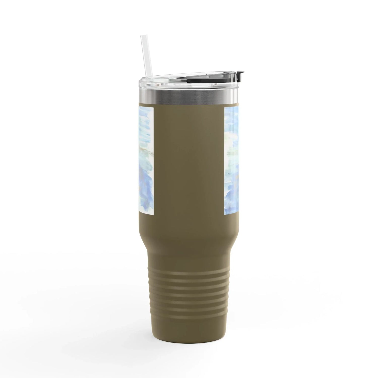 40oz Insulated Travel Mug – Silent Water Watercolor Design - Laure Leprince - Artiste Peintre