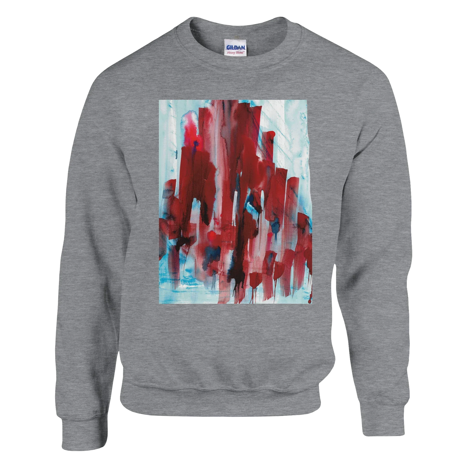 Sweatshirt Unisexe Classique Crimson Tower– Impression Artistique Multicolore - Laure Leprince - Artiste Peintre