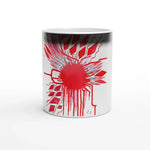 Mug magique en céramique 325 ml Rouge – Révèlez votre motif à la chaleur - Laure Leprince - Artiste Peintre