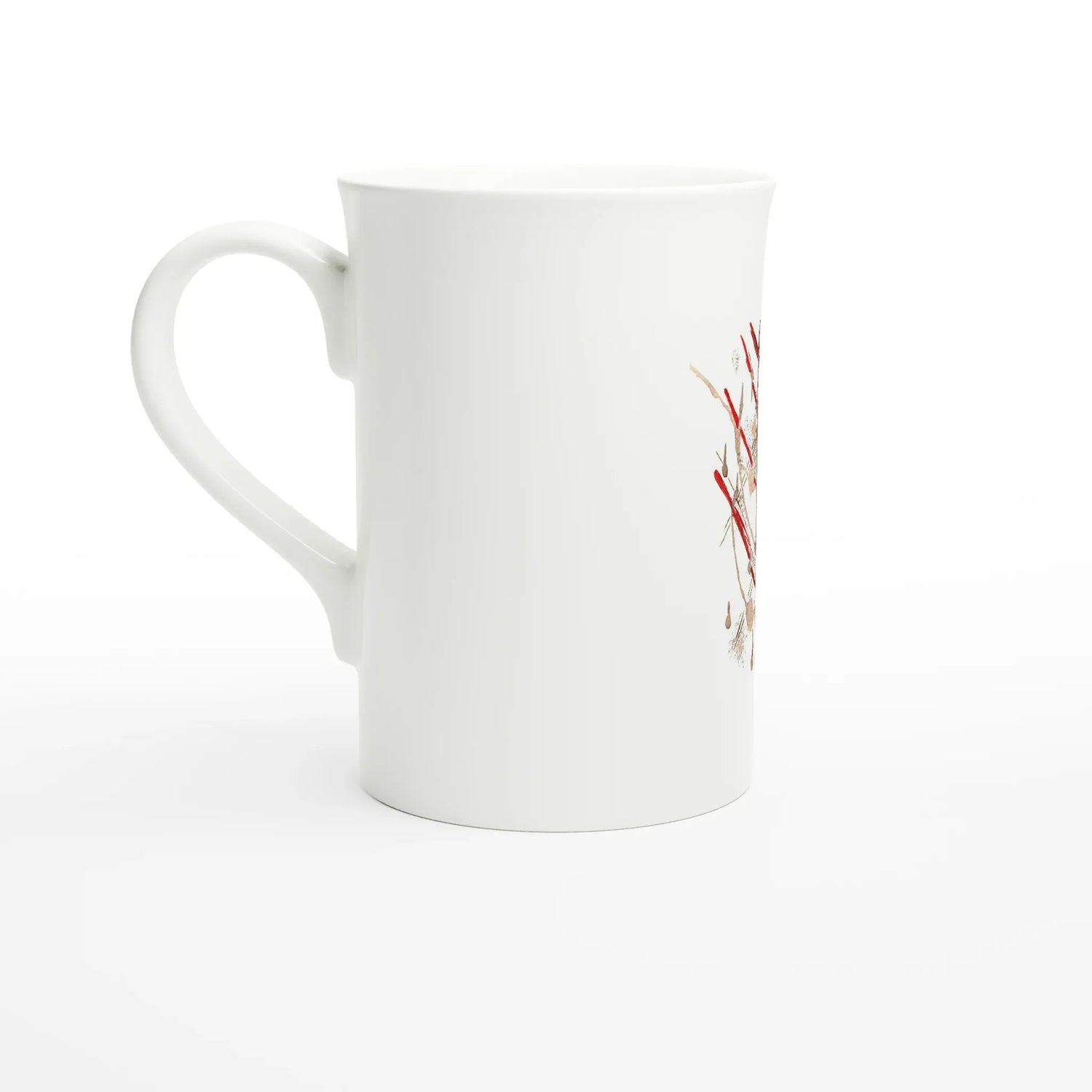 White 10oz Porcelain Slim Mug - Laure Leprince - Artiste Peintre