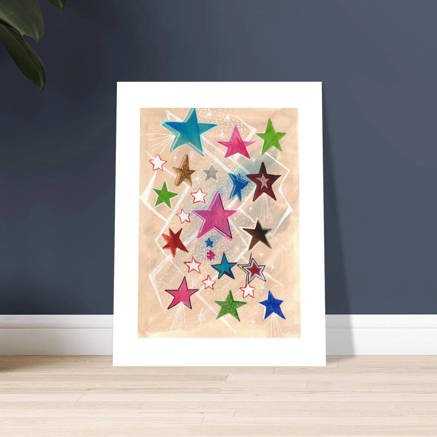 Affiche premium sur papier mat Etoiles– Art mural de qualité supérieure - Laure Leprince - Artiste Peintre