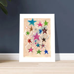 Affiche premium sur papier mat Etoiles– Art mural de qualité supérieure - Laure Leprince - Artiste Peintre