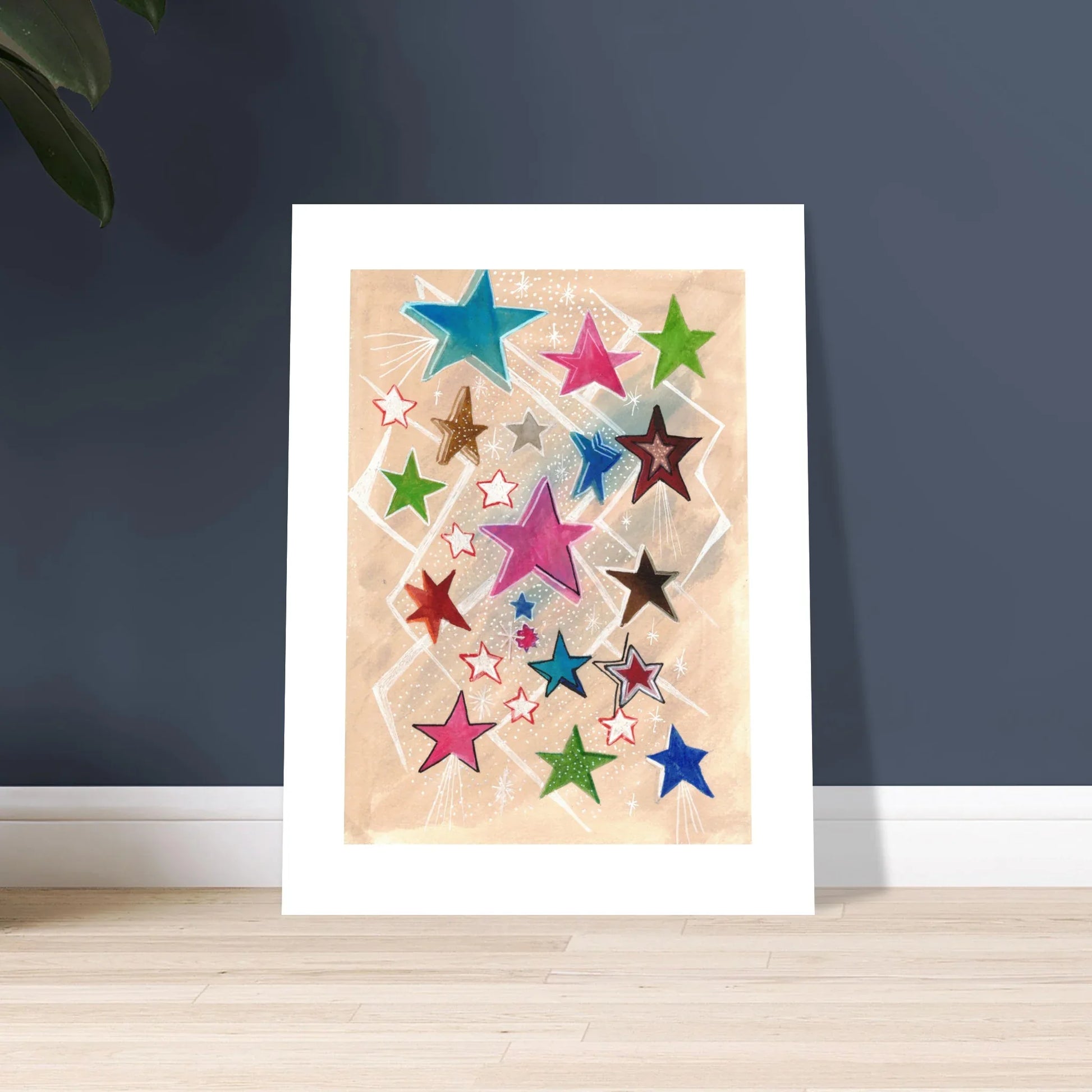 Affiche premium sur papier mat Etoiles– Art mural de qualité supérieure - Laure Leprince - Artiste Peintre