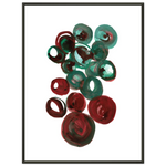 Classic Semi-Glossy Paper Metal Framed Poste Resonance Emeraude - Laure Leprince - Artiste Peintre