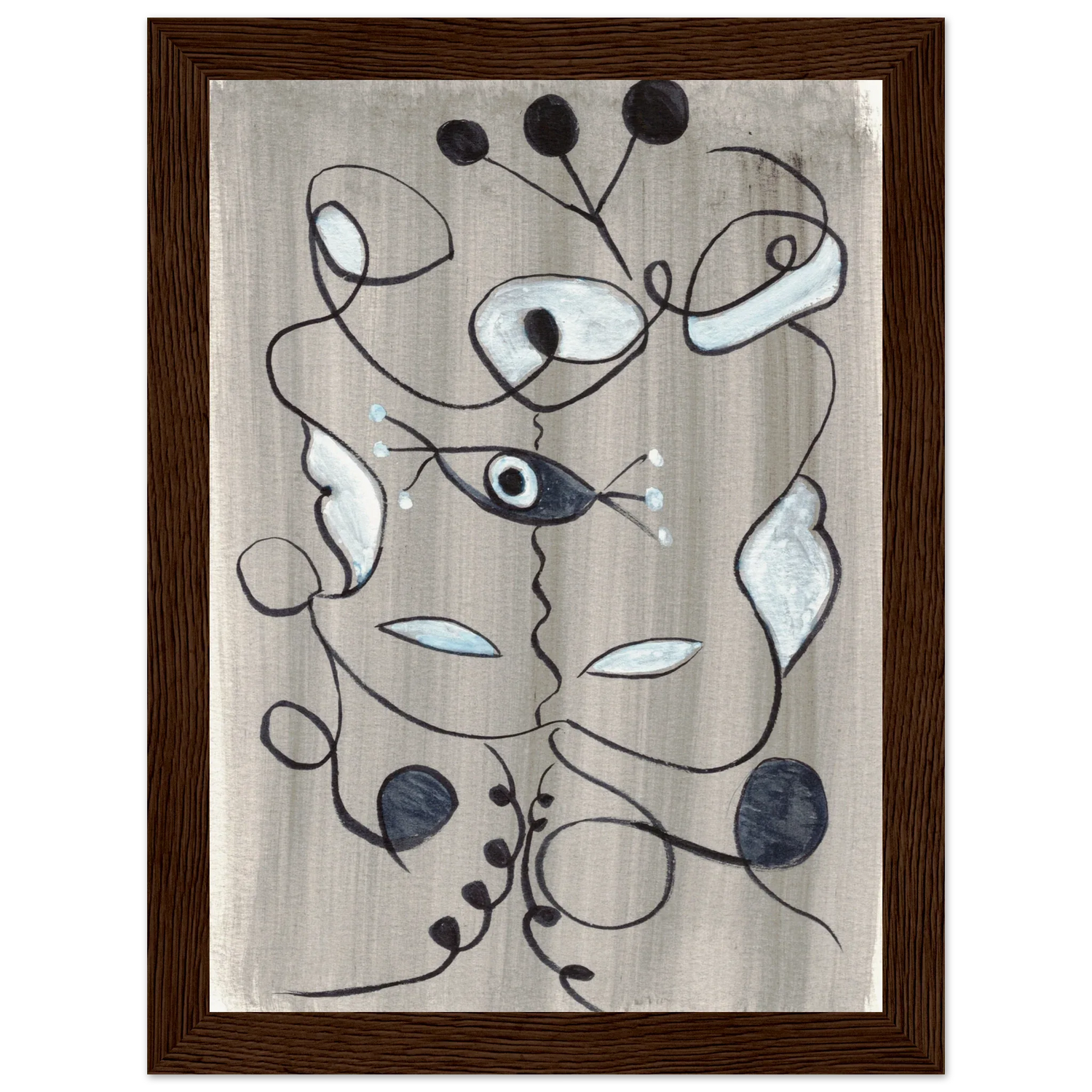 Affiche encadrée bois | Papier mat qualité musée | Aquarelle originale Laure Leprince - Laure Leprince - Artiste Peintre