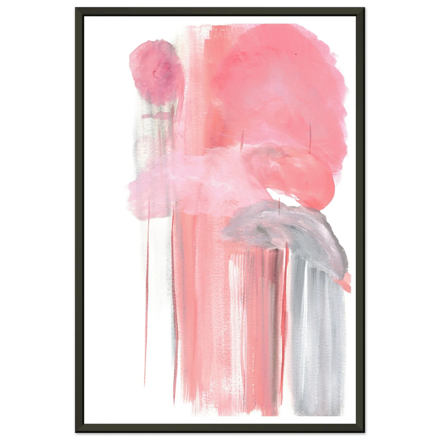 Aquarelle Encadrée Aluminium Élégant – Par l'Artiste Laure Leprince Blush Cascade - Laure Leprince - Artiste Peintre