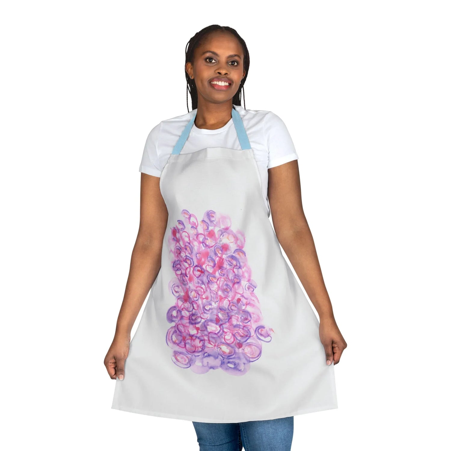 Abstract Apron Floraison Intime – Artistic Kitchen Chef Gift - Laure Leprince - Artiste Peintre