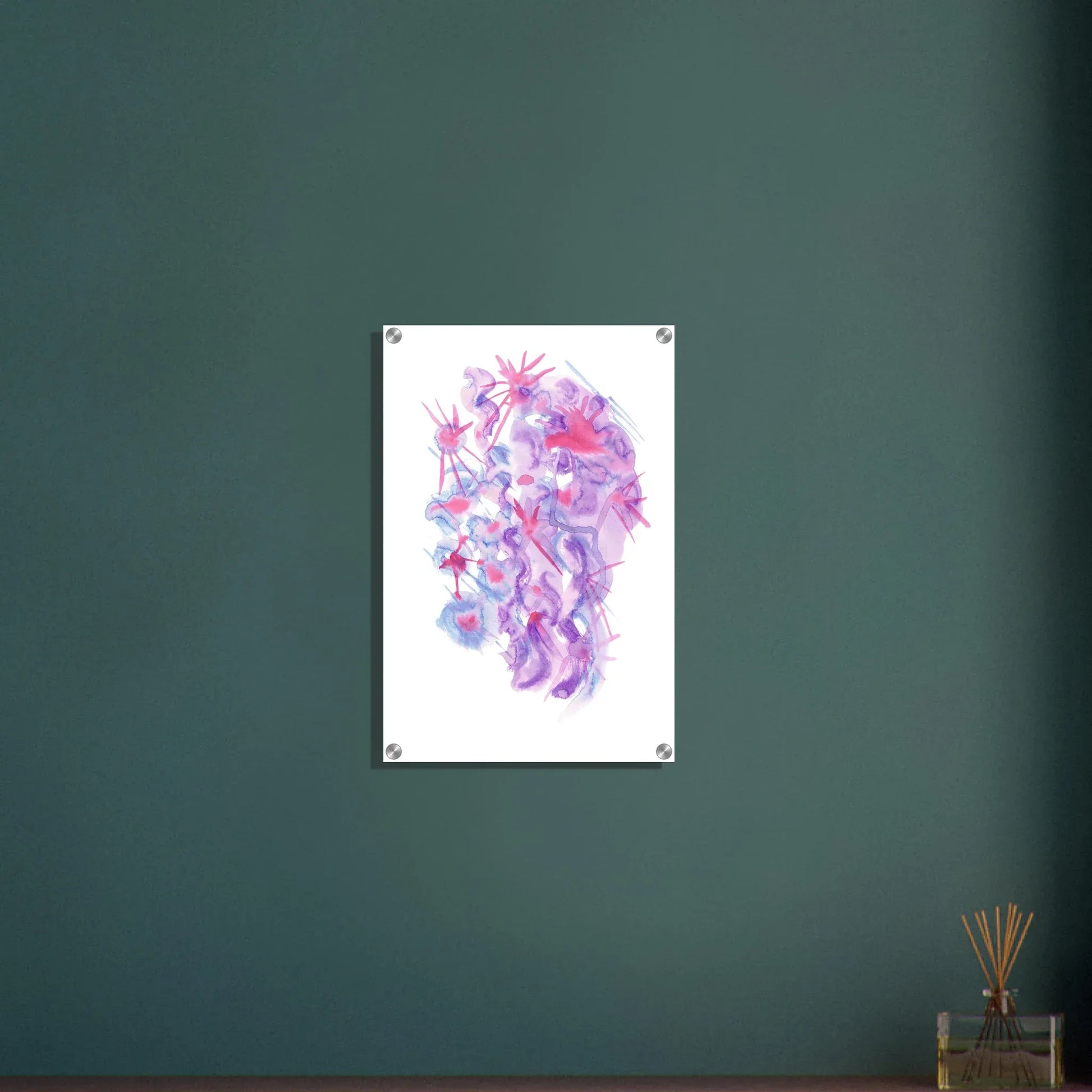 Impression sur acrylique brillante Nebuleuse Pourpre | Art contemporain par Laure Leprince - Laure Leprince - Artiste Peintre