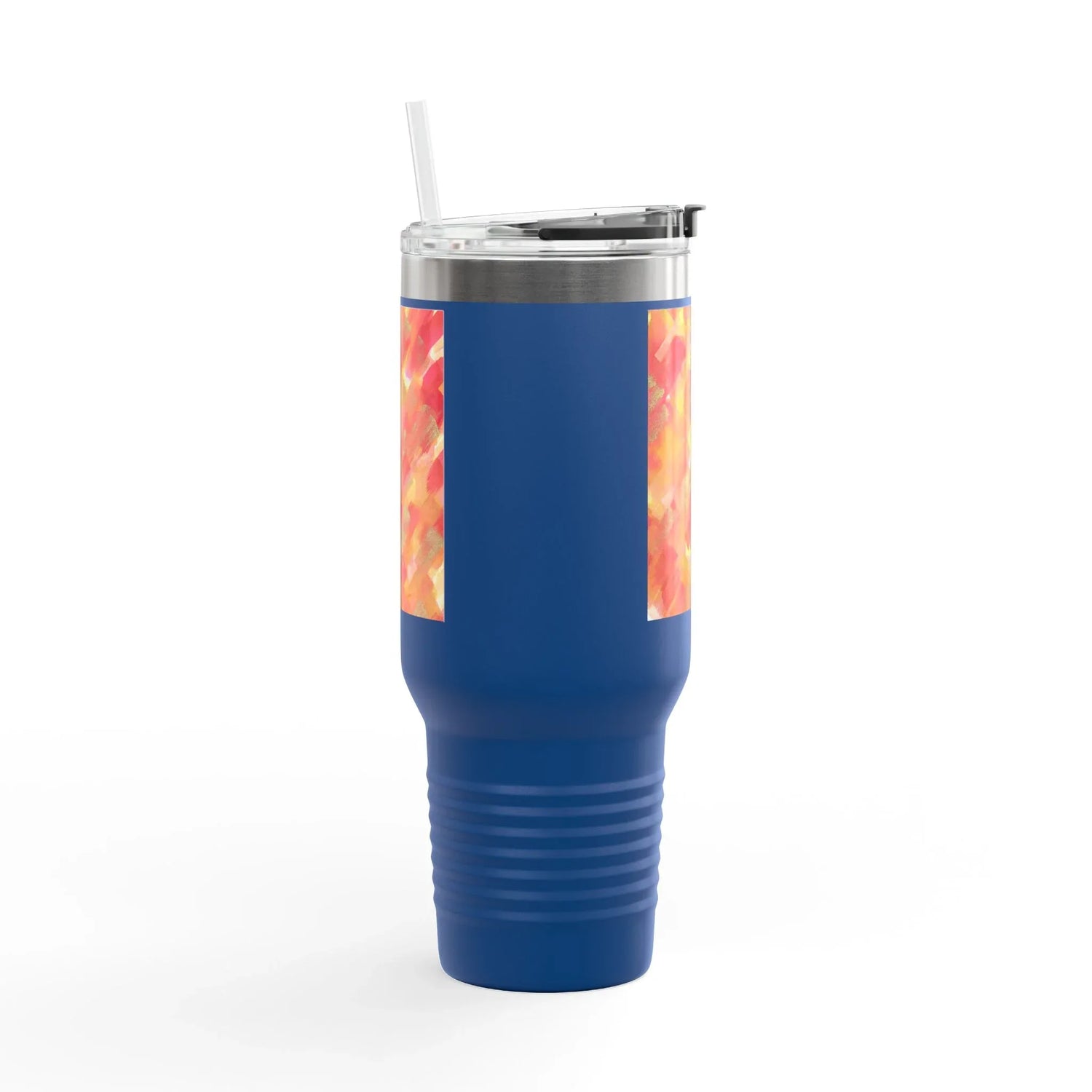 40oz Insulated Travel Mug – Sunset Ember Watercolor Design - Laure Leprince - Artiste Peintre