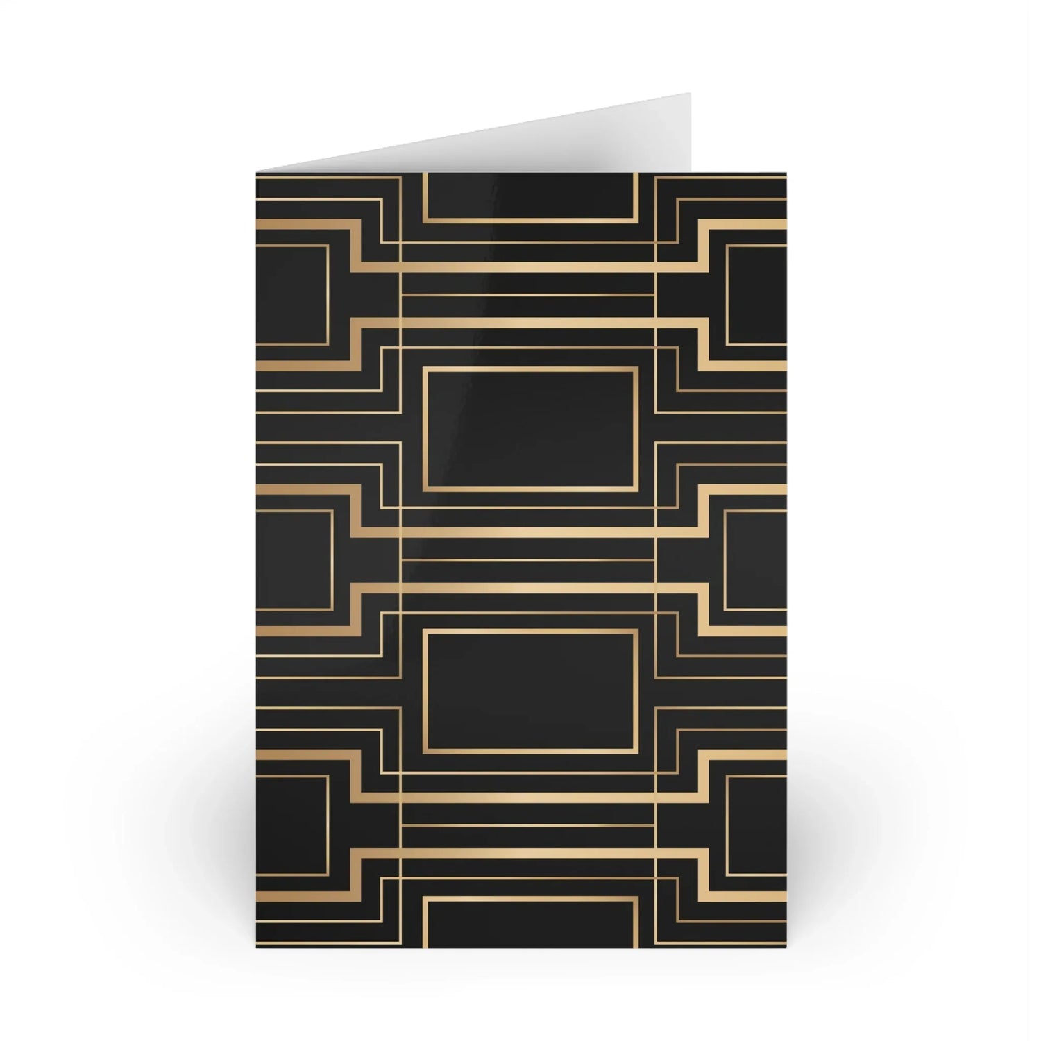 Art Deco Patterns #4 Leaf Greeting Card - Elegant - Laure Leprince - Artiste Peintre