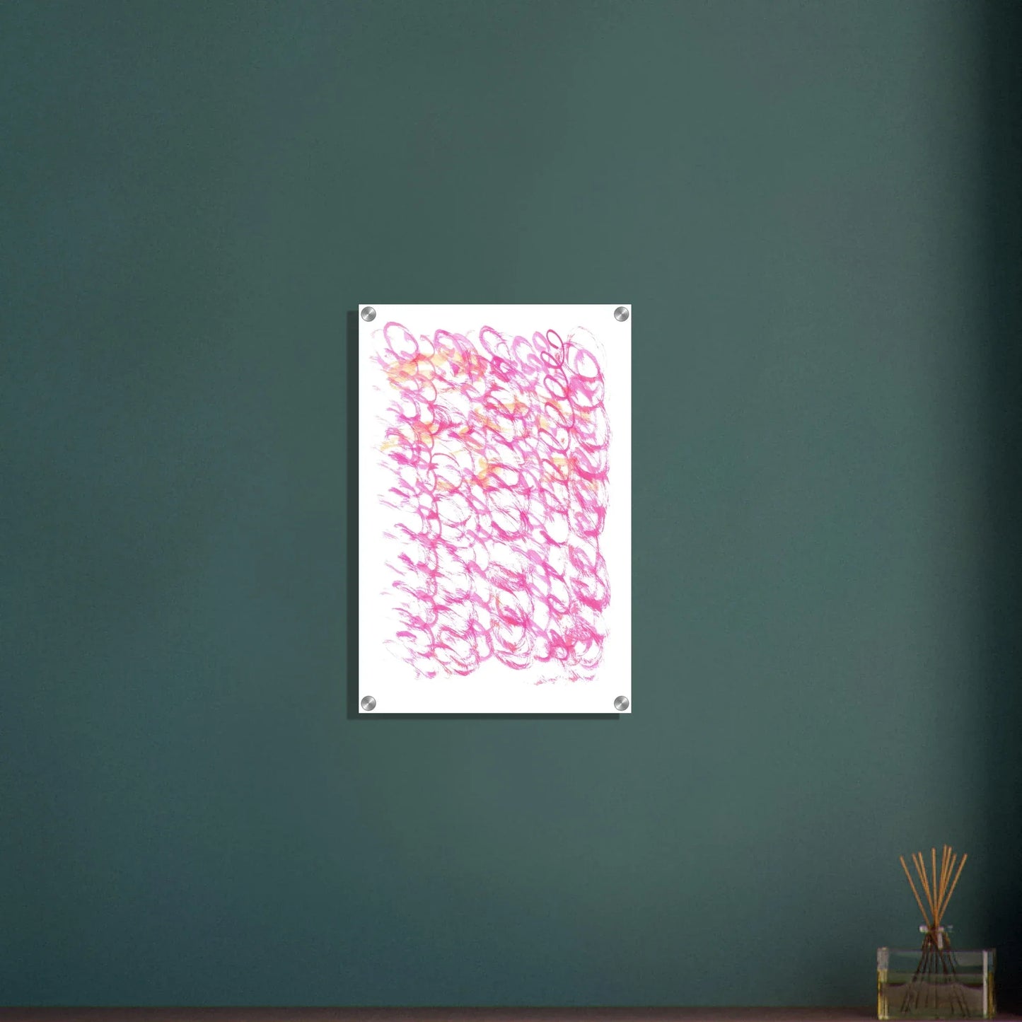 Impression sur acrylique brillante Pink Waves | Art contemporain par Laure Leprince - Laure Leprince - Artiste Peintre