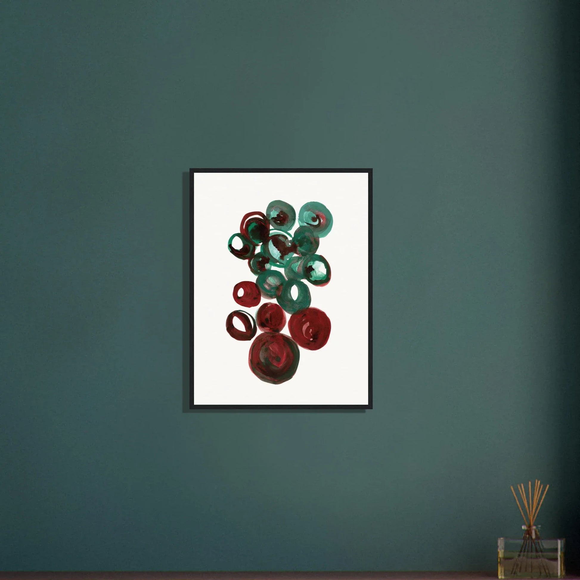 Affiche Encadrée Museum-Quality Matte Paper Wooden Framed Resonance Emeraude - Laure Leprince - Artiste Peintre