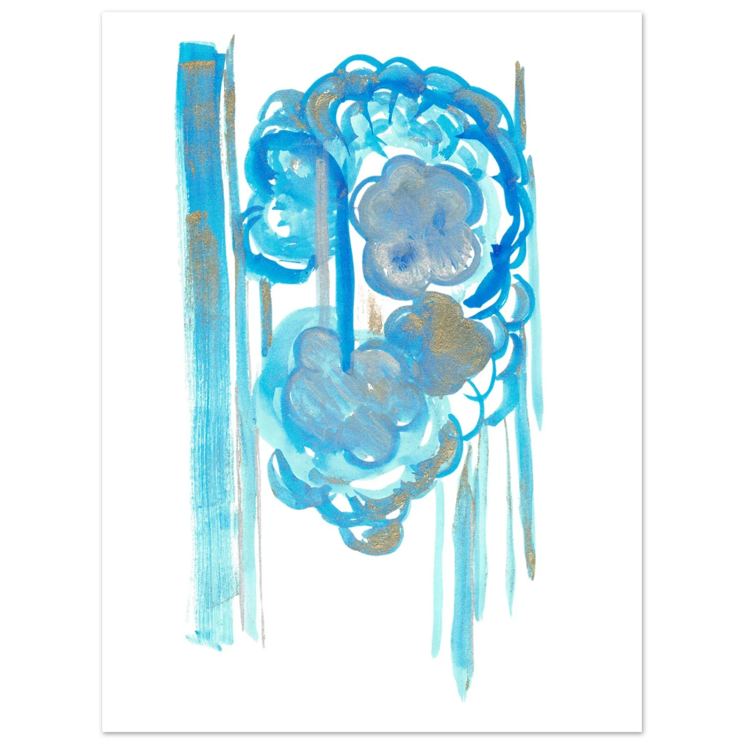 Affiche premium sur papier mat Ocean Bloom – Art mural de qualité supérieure - Laure Leprince - Artiste Peintre