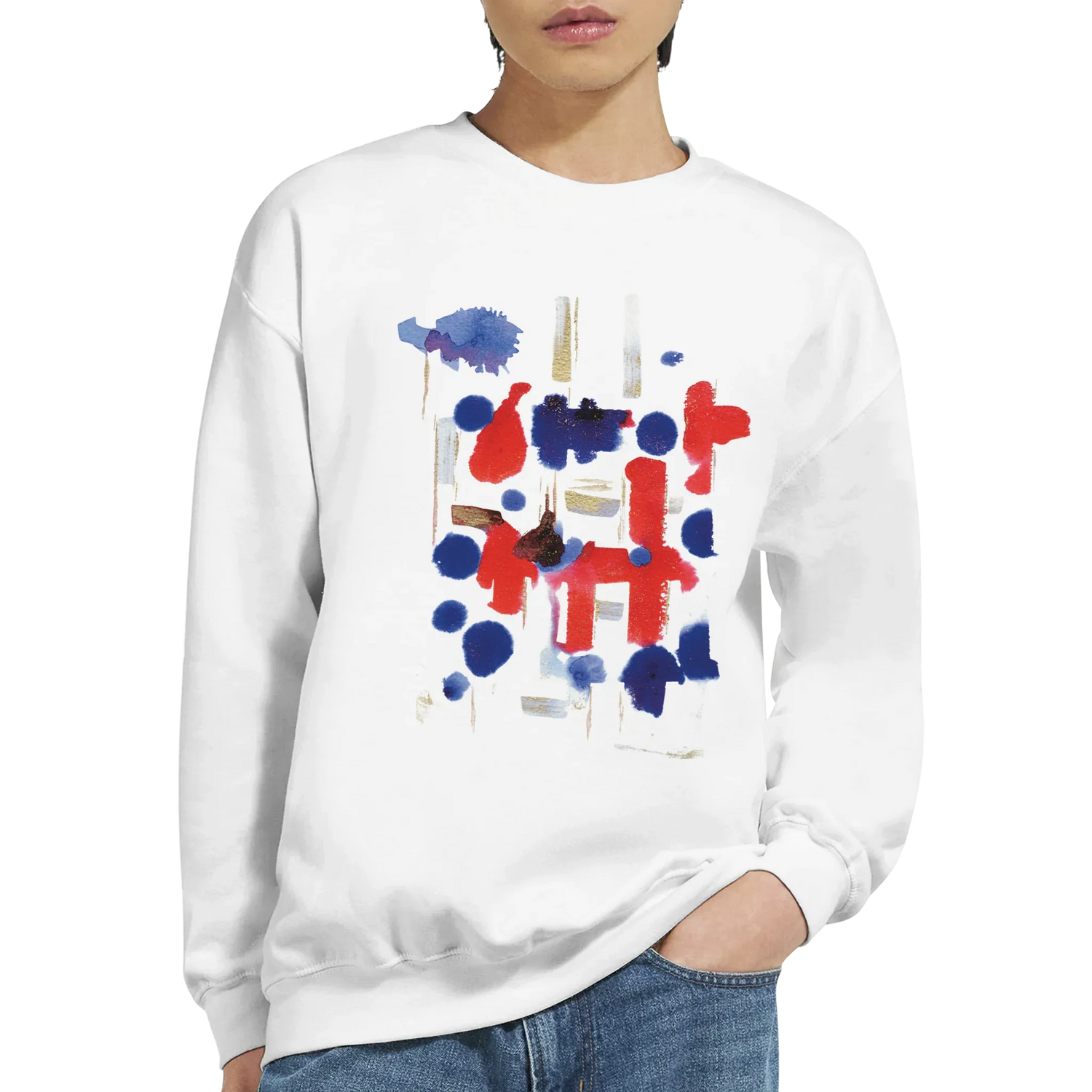 Sweatshirt Unisexe Premium Structure Carmione – Art abstrait par Laure Leprince - Laure Leprince - Artiste Peintre