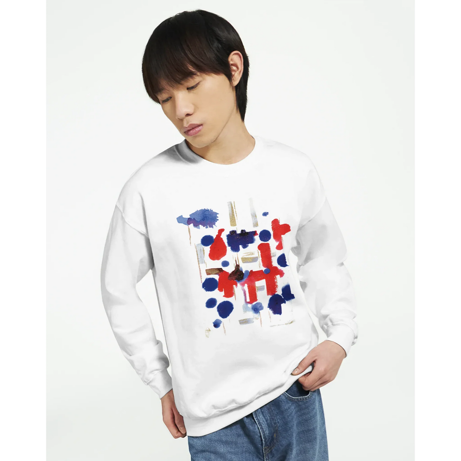 Sweatshirt Unisexe Premium Structure Carmione – Art abstrait par Laure Leprince - Laure Leprince - Artiste Peintre