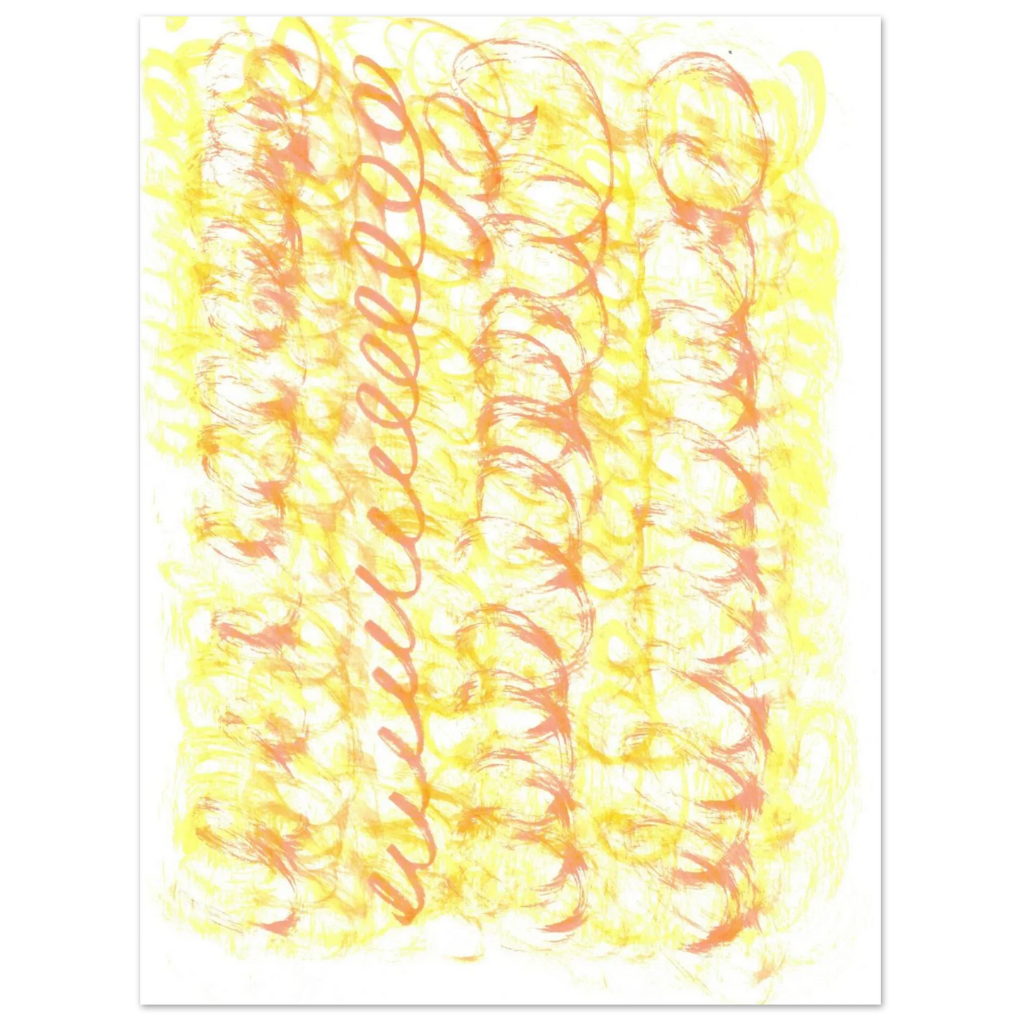 Sun-Kissed Abstract Swirls: Premium Matte Paper Poster - Vibrant Aquarelle Art for Any Space - Laure Leprince - Artiste Peintre