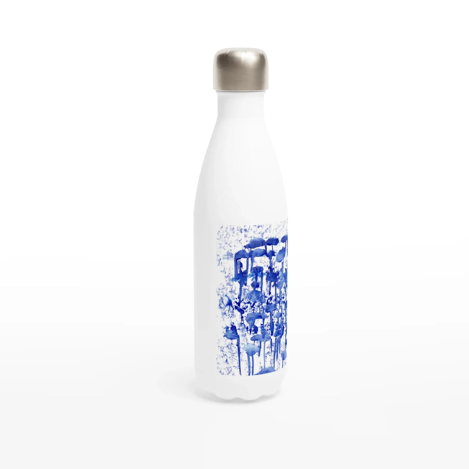Bouteille isotherme en acier inoxydable 500 ml Forêt Indigo – Design artistique exclusif - Laure Leprince - Artiste Peintre