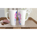 Mug à Latte en Céramique Blanche 500 ml boreales – Élégant, durable et brillant - Laure Leprince - Artiste Peintre