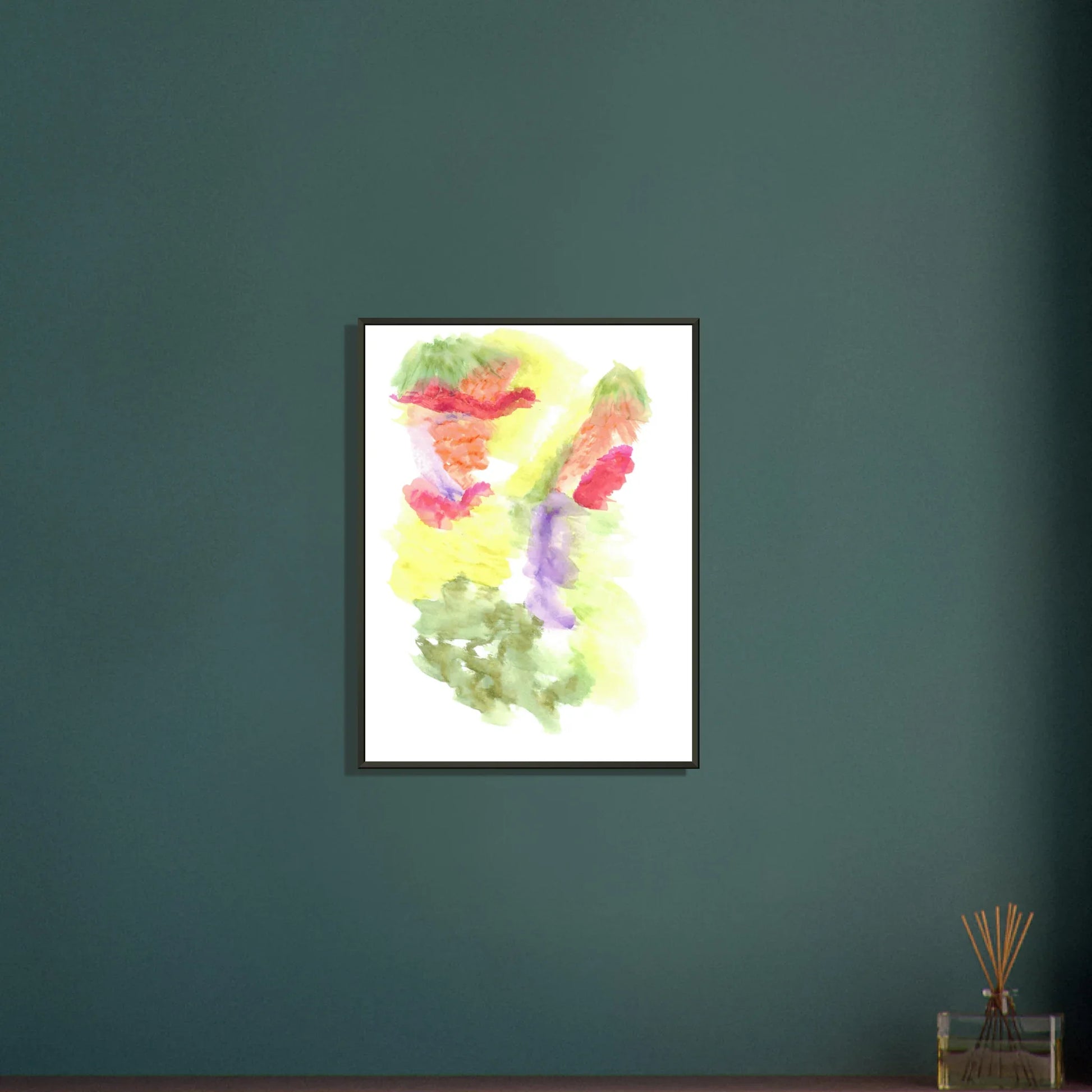 Classic Semi-Glossy Paper Metal Framed Poste Eclosion Chromatique - Laure Leprince - Artiste Peintre