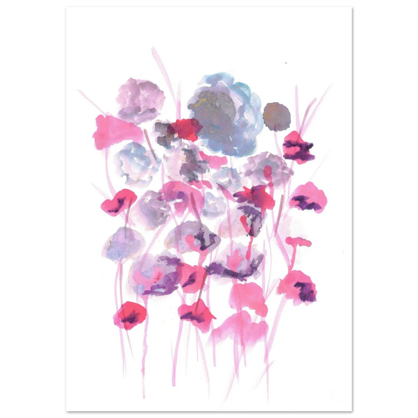 Premium Matte Paper Poster Aquarelle Originale RDJ3-12 - Laure Leprince - Artiste Peintre